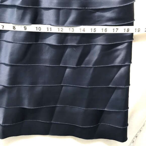 BCBGMaxAzria Halter Dress Size S Blue Polyester Mesh Lined Pleated Backless - Picture 6 of 9